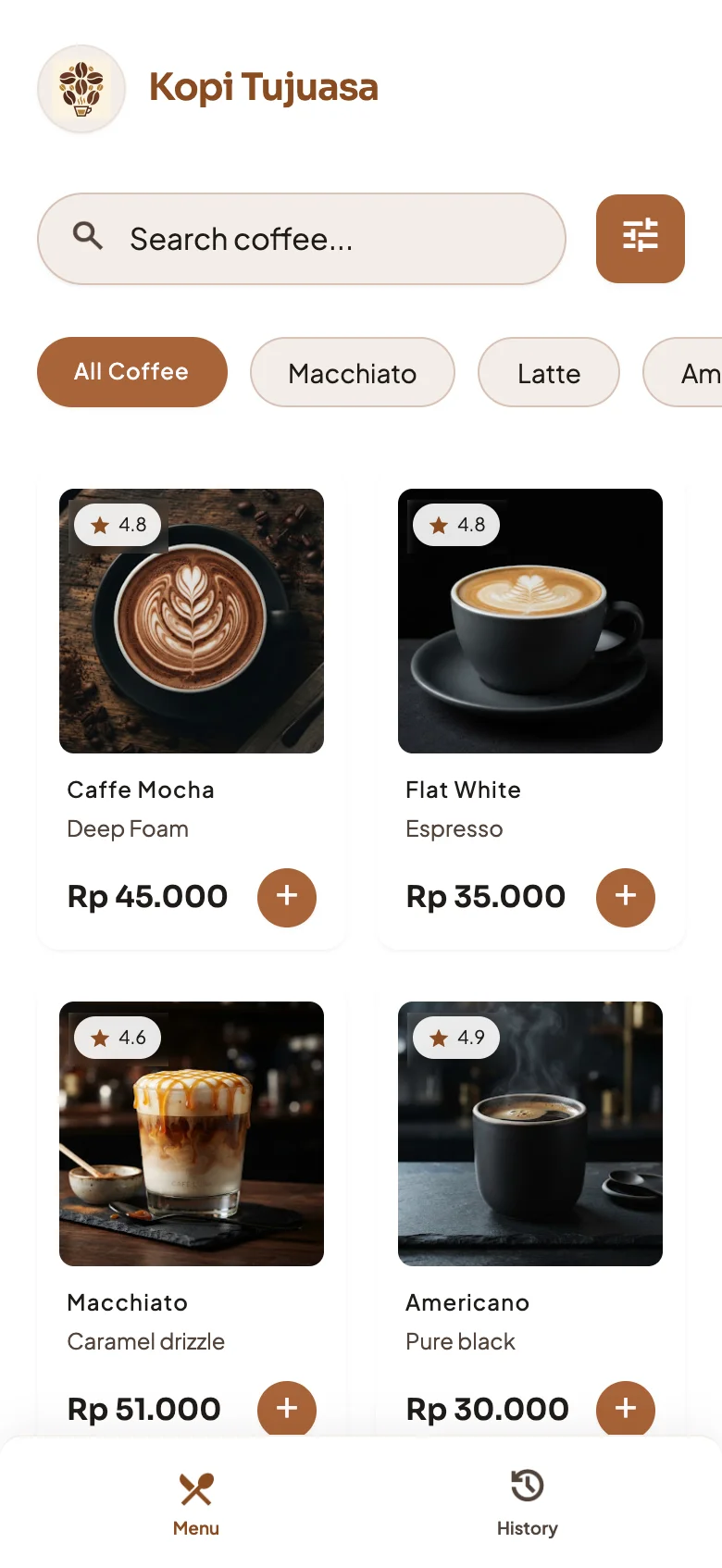 Kopi Tujuasa — Screenshot 1