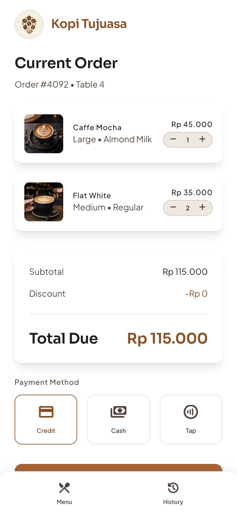 Kopi Tujuasa — Screenshot 2